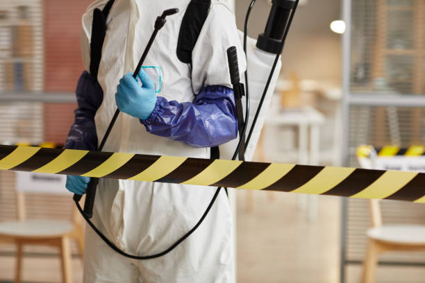Professional Biohazard Cleanup technician working in Midland Park, NJ